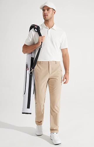 Libin Mens Golf Pants Stretch Work Dress Pants 30"/32"/34" Quick Dry Lightweight Casual Comfy Trousers with Pockets thumbnail 6