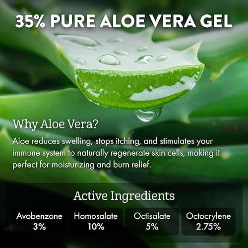 Aloe Up Sport Continuous Spray Sunscreen SPF 30 - Broad Spectrum UVA/UVB Sunscreen Protector for Face and Body - With Aloe Vera Gel - Fast Absorbing Sheer Formula - Reef Safe - Fragrance-Free - 6 Oz thumbnail 3