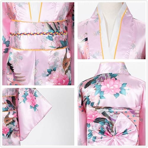 Japanese Traditional Dress Kimono Robe for Kids Girls Costume thumbnail 4