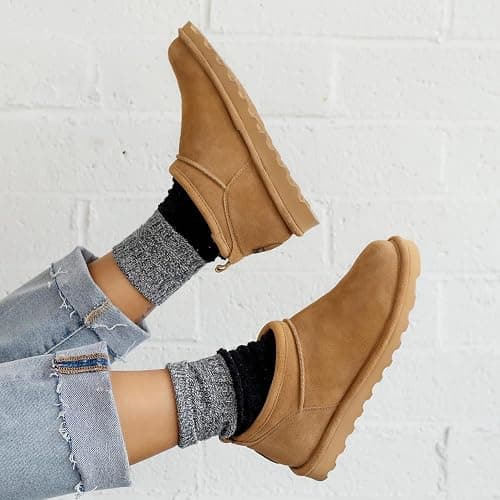 BEARPAW Women's Super Shorty Boot | Women's Ankle Boot | Women's Slip On Boot | Comfortable Winter Boot | Multiple Colors & Sizes - 12 - Iced Coffee thumbnail 8