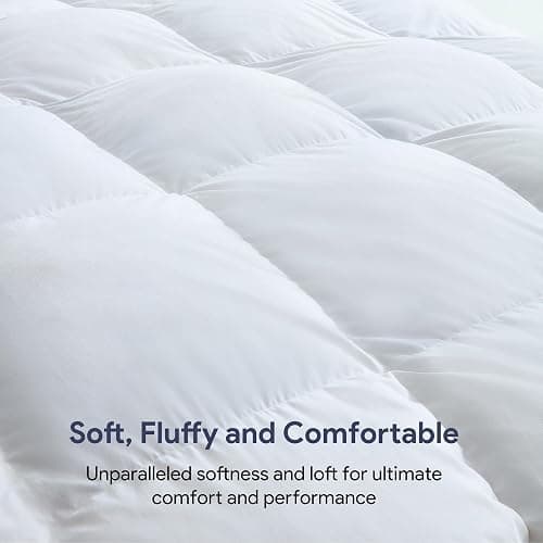 Maple&Stone Feather Down Comforter King, Heavyweight Duvet Insert | Extra Fluffy Duvet Insert in White, 100% Cotton Shell, Baffle Construction, 8 Loops, 106 x 90 in thumbnail 5