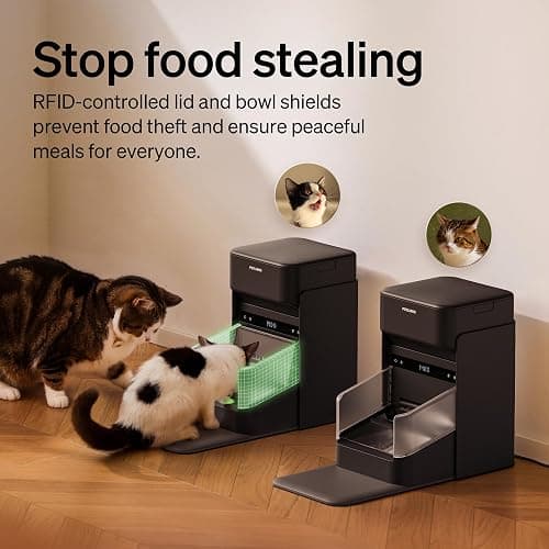 PETLIBRO RFID Cat Feeders for 2 Cats, Collar Sensor for Personalized Meals, Cats Recognition, Diet Tracking and Anti-Stealing for Multi-Pets Homes and Different Diets, Automatic Pet Feeder (Pack of 2) thumbnail 4