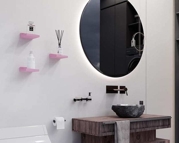 QsQueen Small Floating Shelves Mini Shelves Hanging Display 5 Inch Wall Shelf for Bathroom Livingroom Bedroom,3 Pack, with 2 Types of Installation, Great for Room Decor - Pink thumbnail 5