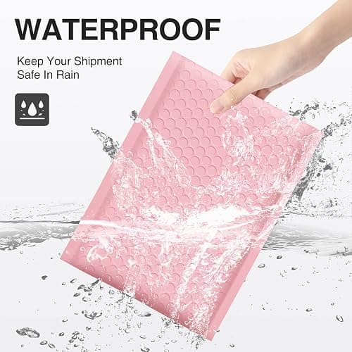 UCGOU Bubble Mailers 8.5x12 Inch Light Pink 25 Pack Poly Padded Envelopes #2 Medium Mailing Opaque Packaging Postal Self Seal Waterproof Boutique Shipping Bags for Clothes Makeup Supplies thumbnail 4