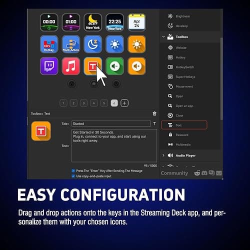 VSDINSIDE Macro Keypad, Stream Controller Deck Gaming Streaming Shortcut Keyboard, 18 Programmable Keys Customizable Visual AI Pad USB Soundboard for OBS, YouTube, Desk Office Setup, Laptop, PC, Mac thumbnail 9