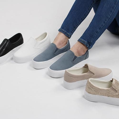 JABASIC Women Slip-on Platform Loafers Casual Comfortable Loafer Shoes thumbnail 7