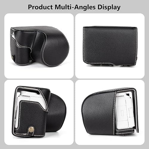 MUZIRI KINOKOO Camera Case for Sony ZV-E10 II, PU Leather Protective Case for Sony Alpha ZV-E10 II/ZVE10 II Camera with 16-50mm Lens - Removable Case with Shoulder Strap & Storage Pocket - Black thumbnail 4