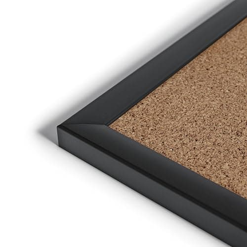 U Brands Cork Bulletin Board, 24'' x 36'', Black Wood Frame thumbnail 6