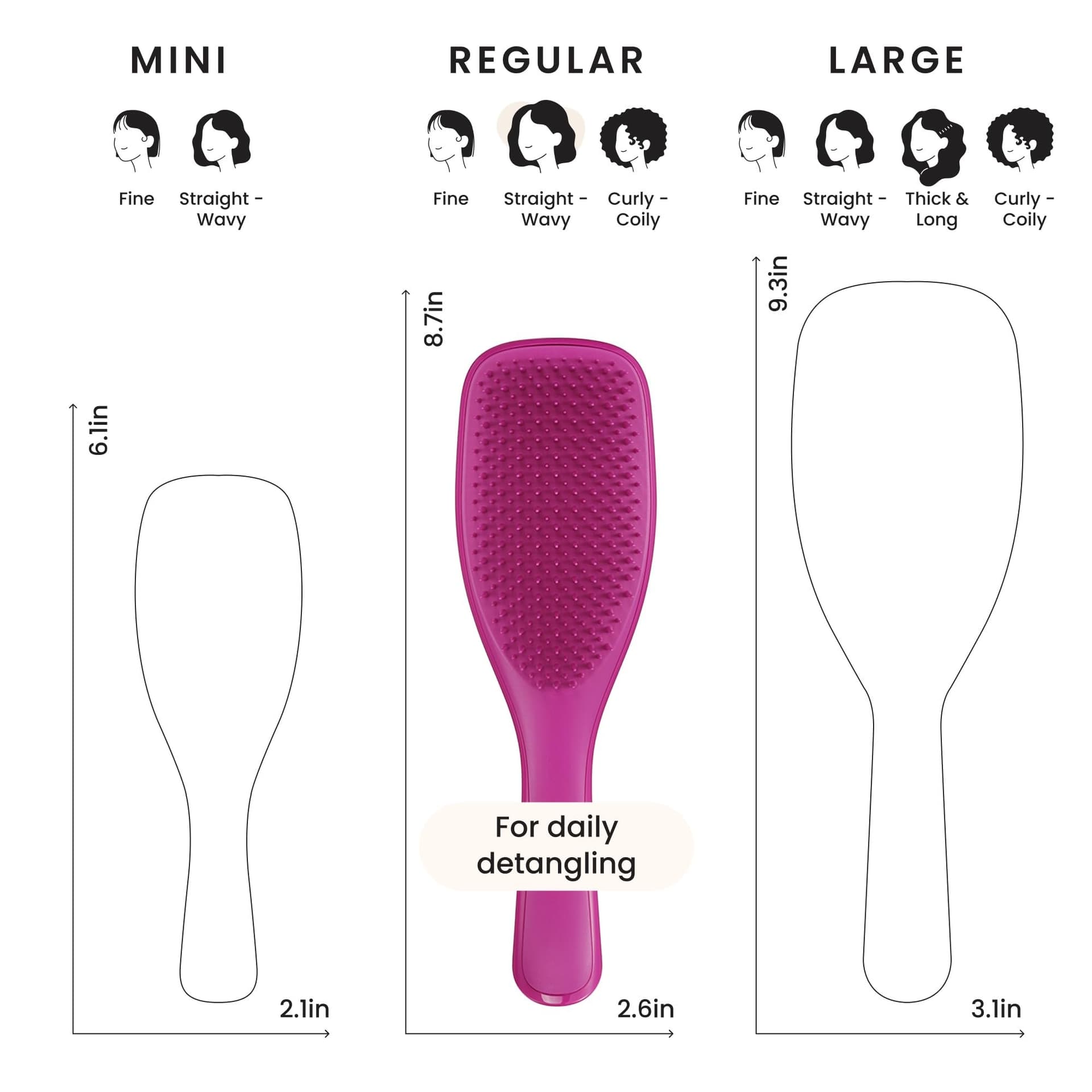 Tangle Teezer - Escova de cabelo desembaraçadora The Ultimate Detangler para todos os tipos de cabelo. Cor: Rosa thumbnail 6