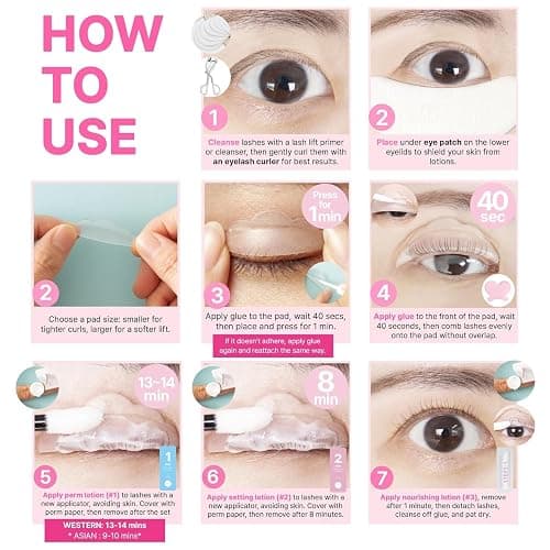 Korean Lash Lift Kit - 5 Sets At Home Eyelash Perm Kit with Upgraded Glue, Eyelash Lift, DIY Lash Perm Easy for Beginner & Professional, Semi Permanent Perming Wave Suitable For Salon & Home thumbnail 6
