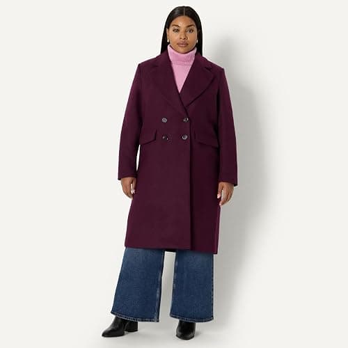 Amazon Essentials (Demi's Pick) Women's Regular-Fit Double Breasted Wool-Blend Longline Coat thumbnail 7