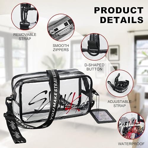 Stray Transparent PVC Bag Skz's Clear Travel Shoulder Crossbody Bag Storage For Stay Fans Gifts thumbnail 3