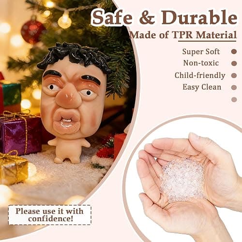 Taba Squishy Squeeze Toy, Handmade Ultra Soft Mochi Squishy Toys, Stress Relief Toys for Kids & Adults, Cute Face Sensory Fidget Toys for Anxiety Relief Party Favors Goodie Bag Fillers Birthday Gifts thumbnail 5