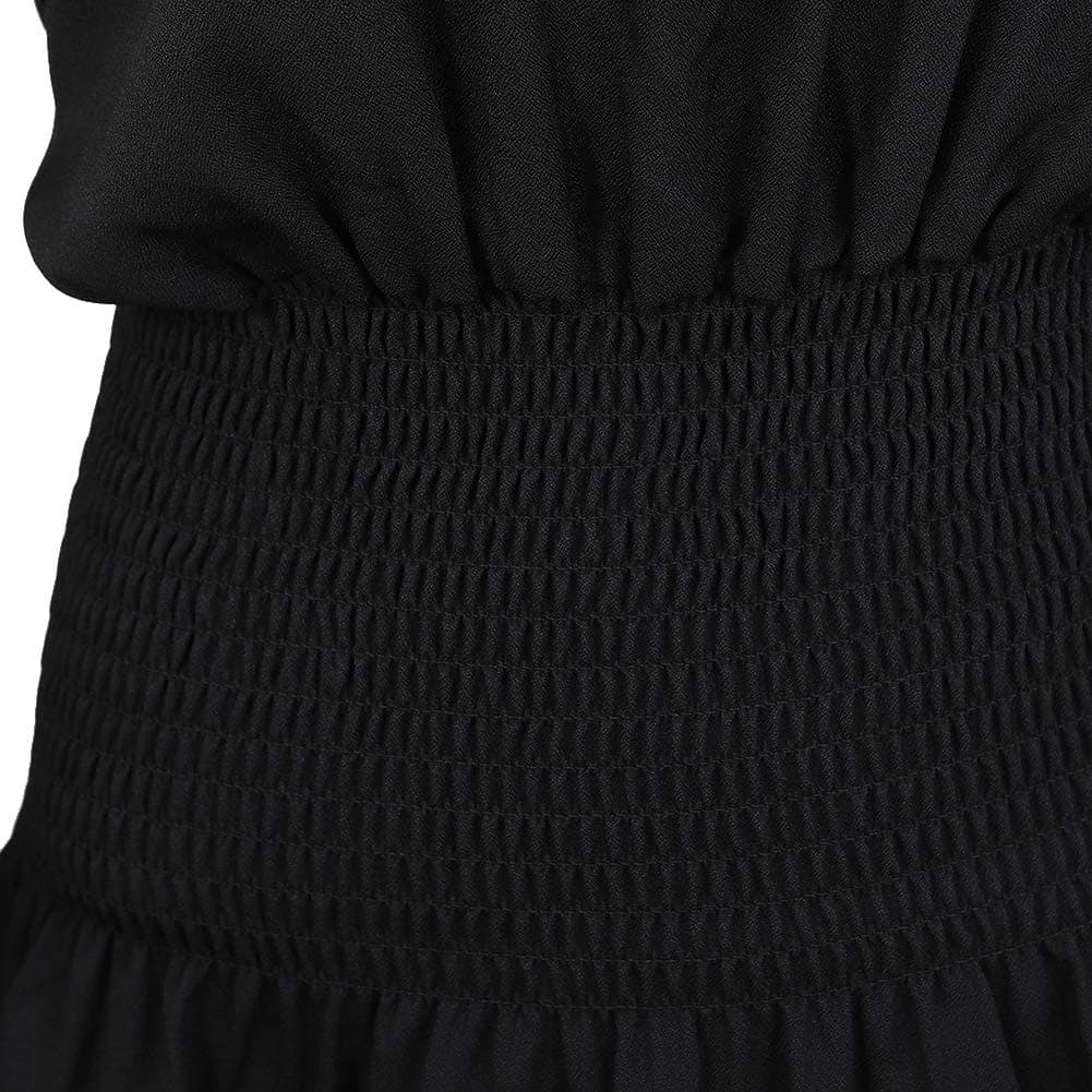 Womens Long Sleeve Off The Shoulder Tops Renaissance Pirate Shirt Gothic Peasant Blouse Summer Smocked Boho Top thumbnail 4