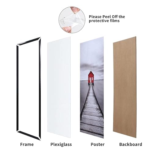 ELSKER&HOME 16x24 Poster Frame 3 Pack, Black 16x24 Frame | 16x24 Picture Frame for Horizontal or Vertical Wall Mounting, Sturdy and Scratch-proof thumbnail 5