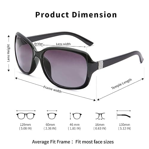 Madison Avenue 2 Pack Classic Vintage Sunglasses for Women, Fashion Sun Glasses with UV400 Protection thumbnail 6