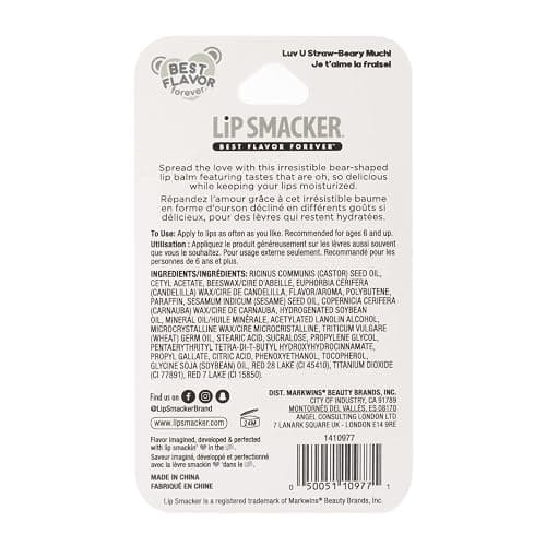 Lip Smacker Sugar Bear Lip Balm Luv U Straw-Berry Much thumbnail 3