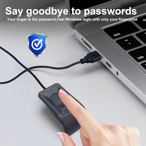 JIAN BOLAND USB Fingerprint Reader Fingerprint for Windows10/11, Windows Hello Automatic Driver Installation with 5ft Extension Cable-Windows Password Free Operation thumbnail 5