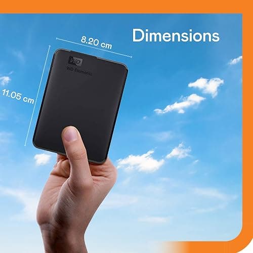 WD 2TB Elements Portable External Hard Drive for Windows, USB 3.2 Gen 1/USB 3.0 for PC & Mac, Plug and Play Ready - WDBU6Y0020BBK-WESN thumbnail 3