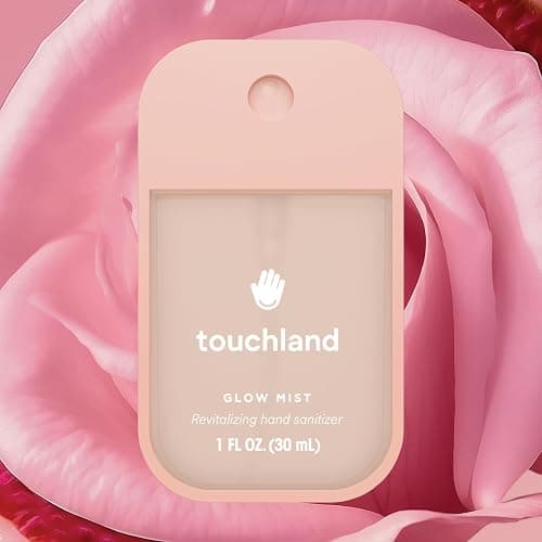 Touchland Glow Mist Revitalizing Hand Sanitizer Spray, Rosewater scented, 1FL. OZ. Travel Size thumbnail 3