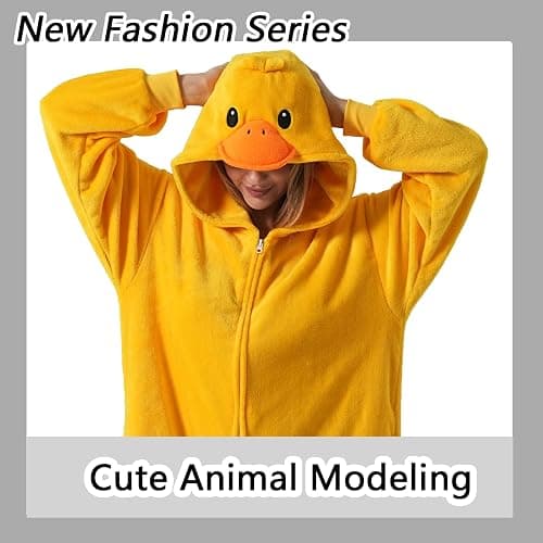 AOIVBT Unisex Adult One Piece Halloween Costume, Men Women Animal Onesie Pajamas thumbnail 2