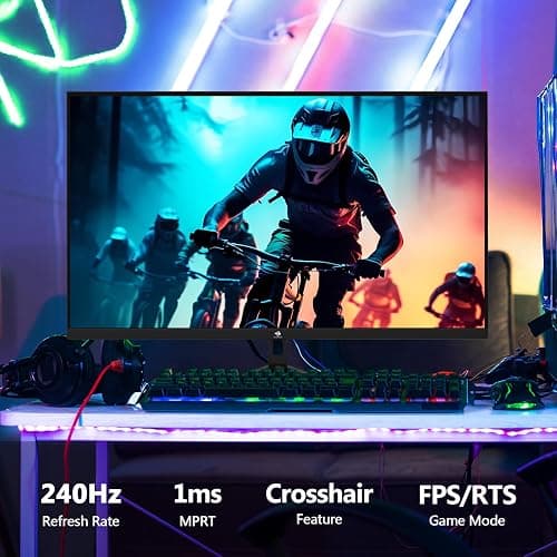 24.5" Gaming Monitor 240Hz, Z-Edge UG25F FHD 1920x1080 Computer Monitor, 1ms Frameless LED, Contrast Ratio 5000:1 thumbnail 4