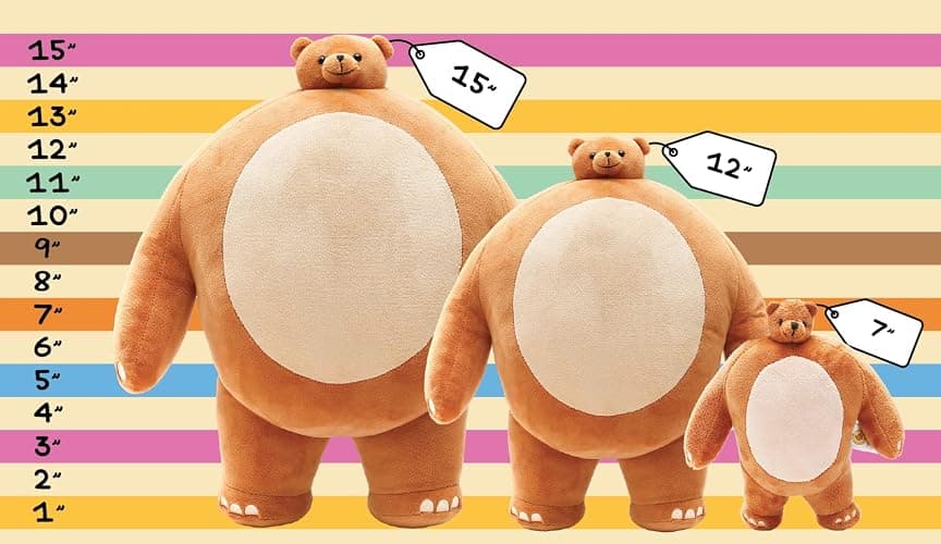 TINY HEADED KINGDOM 15 inch Pip Bear for Girls and Boys, Adorable and Big Plushies, Little Head Bear, Stuffed Animal thumbnail 9