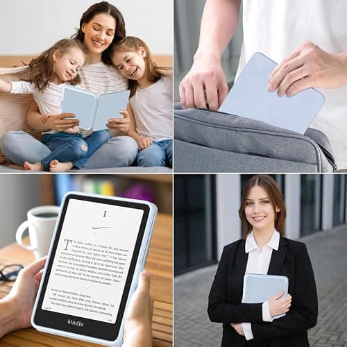 New Kindle Paperwhite 2024 Case 7" (12th Gen) & Kindle Colorsoft Signature Edition Case, Sanyetral Slim PU Leather Cover with Soft TPU Back and Auto Sleep/Wake, Not for Remarkable Kobo -Light Blue thumbnail 7