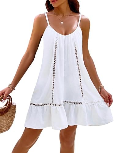 Blooming Jelly Womens Bathing Suit Cover Up Swim Beach Dresses Cover Ups Spaghetti Straps Swimsuit Coverups 2025 - Image 1
