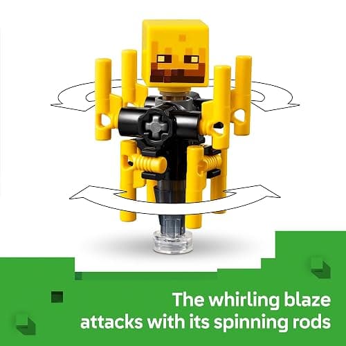 LEGO Minecraft The Nether Lava Battle Toy and Playset - Building Minecraft Toy for Kids, Ages 6+ - Alex, Wither Skeleton, Blaze and Strider Figures for Pretend Play - Gift Idea for Birthdays - 21266 thumbnail 4