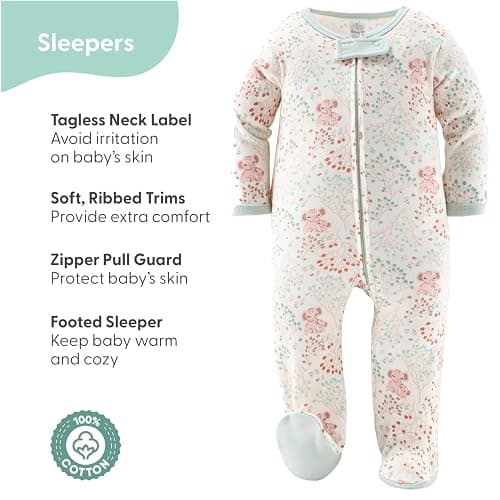 The Peanutshell Baby Layette Gift Set for Girls - 30 Piece New Born Girl Gift Set, Baby Clothes, 0-9 Months - Floral Elephant thumbnail 4