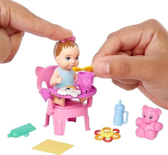 Barbie Skipper Babysitters Inc Baby Small Doll & Accessories, First Tooth Playset with Appearing & Disappearing Tooth thumbnail 2
