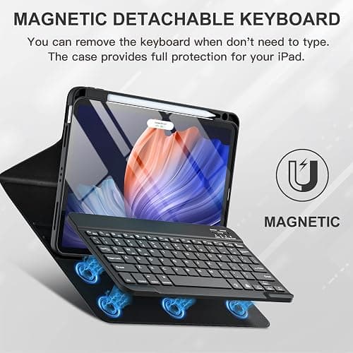 IPad Keyboard Case with Pencil Holder and Keyboard thumbnail 4