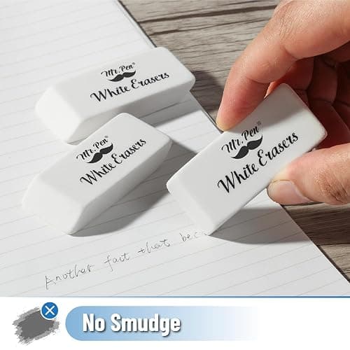 Mr. Pen- Erasers, Pencil Eraser, 12 Pack, White Erasers, Eraser, Eraser Pencil thumbnail 5