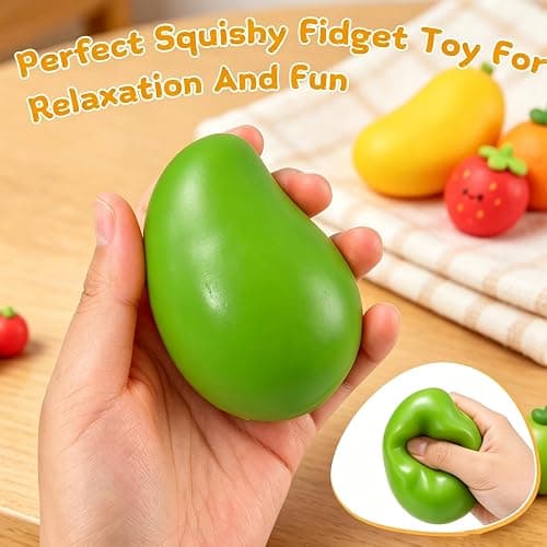 Crunchy Mango Squishy, Chameleon Mango Stress Ball for Adults thumbnail 3