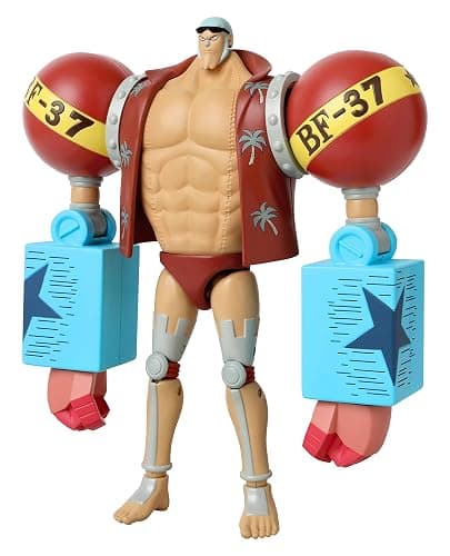 BANDAI One Piece Figures Franky Action Figure | Articulated 17cm Figure with Accessory Display Stand | Pirate Toys Gift thumbnail 7