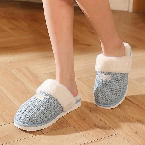 OOW Cozy House Slippers for Women with Memory Foam Soft Warm Fuzzy Slippers Women Home Womens Slipper Shoes for Indoor thumbnail 6
