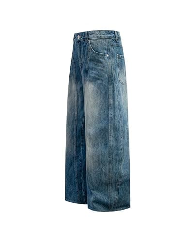 Aelfric Eden Baggy Barrel Jeans Wide Leg Denim Retro Washed Straight Leg Jeans Unisex Casual Y2k Streetwear Pants Trouser thumbnail 3