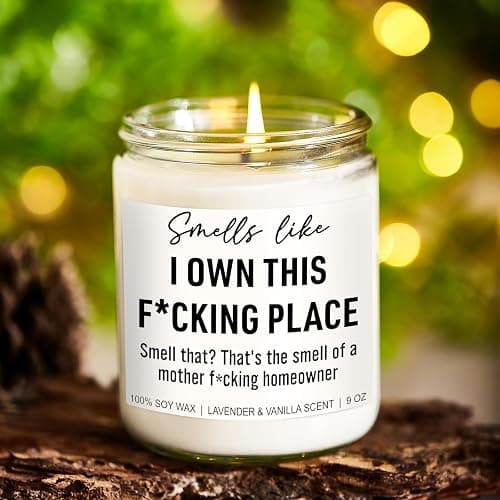 Younift Funny Scented Candle, House Warming Gifts New Home, Housewarming Gifts for Women, Men, Couple, New Homeowner - First Apartment Essentials - Closing Presents for Home Buyers - 9 oz thumbnail 4