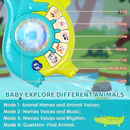 Marstone Toddler Toys for 1 2 Year Old Boy Gift: Baby Musical Toys 12-18 Months, Educational Learning Piano Guitar for Baby 1-3 with Animals and Sounds, 1st First Birthday Gifts for Kids, Girls thumbnail 3