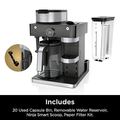 Ninja Espresso & Coffee Maker, Nespresso Capsule Compatible, Black, CFN601 | Barista System, 3 Espresso Brew Styles, Single-Serve Coffee, Built-in Frother, Espresso, Cappuccino & Latte Maker thumbnail 11