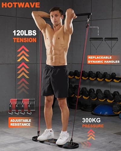 HOTWAVE Push Up Board Fitness, Portable Foldable 20 in 1 Push Up Bar at Home Gym, Pushup Handles for Floor. Professional Strength Training Equipment For Man and Women,Patent Pending thumbnail 2