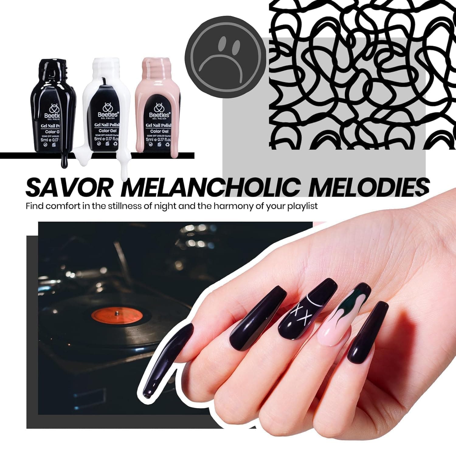 Beetles Gel Nail Polish Kit with U V Light 68 Pcs Emotional Spectrum 35 Colors Gel Polish Nail Kit with Base and Matte&Glossy Top Coat Soak Off All Season Manicure Tools thumbnail 6