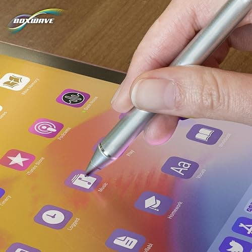 BoxWave Stylus Pen Compatible with Xiaomi Pad 6 - AccuPoint Active Stylus, Electronic Stylus with Ultra Fine Tip - Metallic Silver thumbnail 8