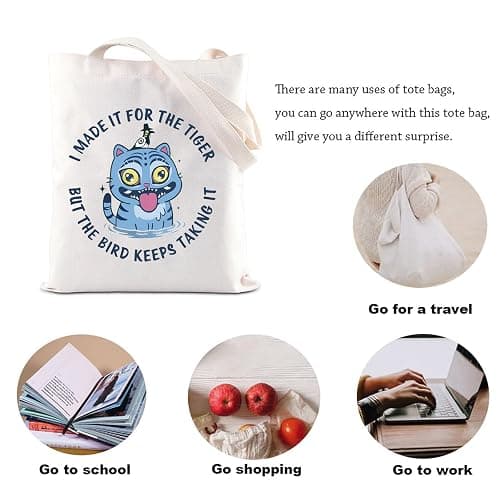 ZJXHPO Hunters Movie Merchandise Tote Bag Derpy the Tiger And Bird Shoulder Bag Music Tiger Lovers Gift Boy Band Fans Gift thumbnail 4