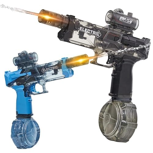 Electric Water Gun for Adults Kids: Squirt Gun, Automatic high Powered Pressure Blaster watergun with Realistic Led Muzzle Flame,Perfect Summer Gift Toys for Age 8-12 - Image 1
