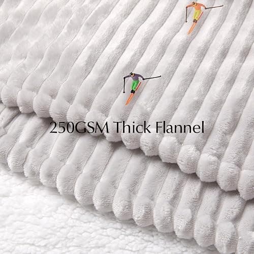 SNUGSUN Heated Blanket Throw Size, Soft and Cozy Electric Heating Blanket for Bed, Automatic Safety System 6 Heating Levels & 4 Hours Auto-Off, 50" x 60" Light Grey thumbnail 7