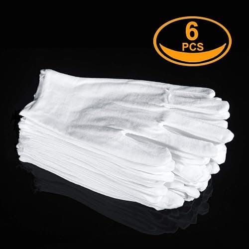 3 Pairs White Cotton Gloves for Dry Hands Eczema SPA Moisturizing - Work Glove Liners for Serving Costume Inspection thumbnail 4
