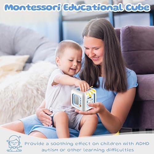 lerrbo Activity Cube Baby Toys for 1 Year Old Girl Gifts, Montessori Toys for Baby Girl, Travel Sensory Cube for Toddlers 1-3, Learning Fine Motor Skills,1st Birthday Gifts for 12 Months+ thumbnail 6