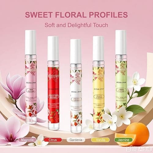 OFUN Perfume for Women, 5 Pack Mini Perfumes Samples, Hair Body Spray Mist, Mini Travel Size Perufme Set, Floral Note Fragrance Set for ADult,Christmas Stocking Stuffers thumbnail 2